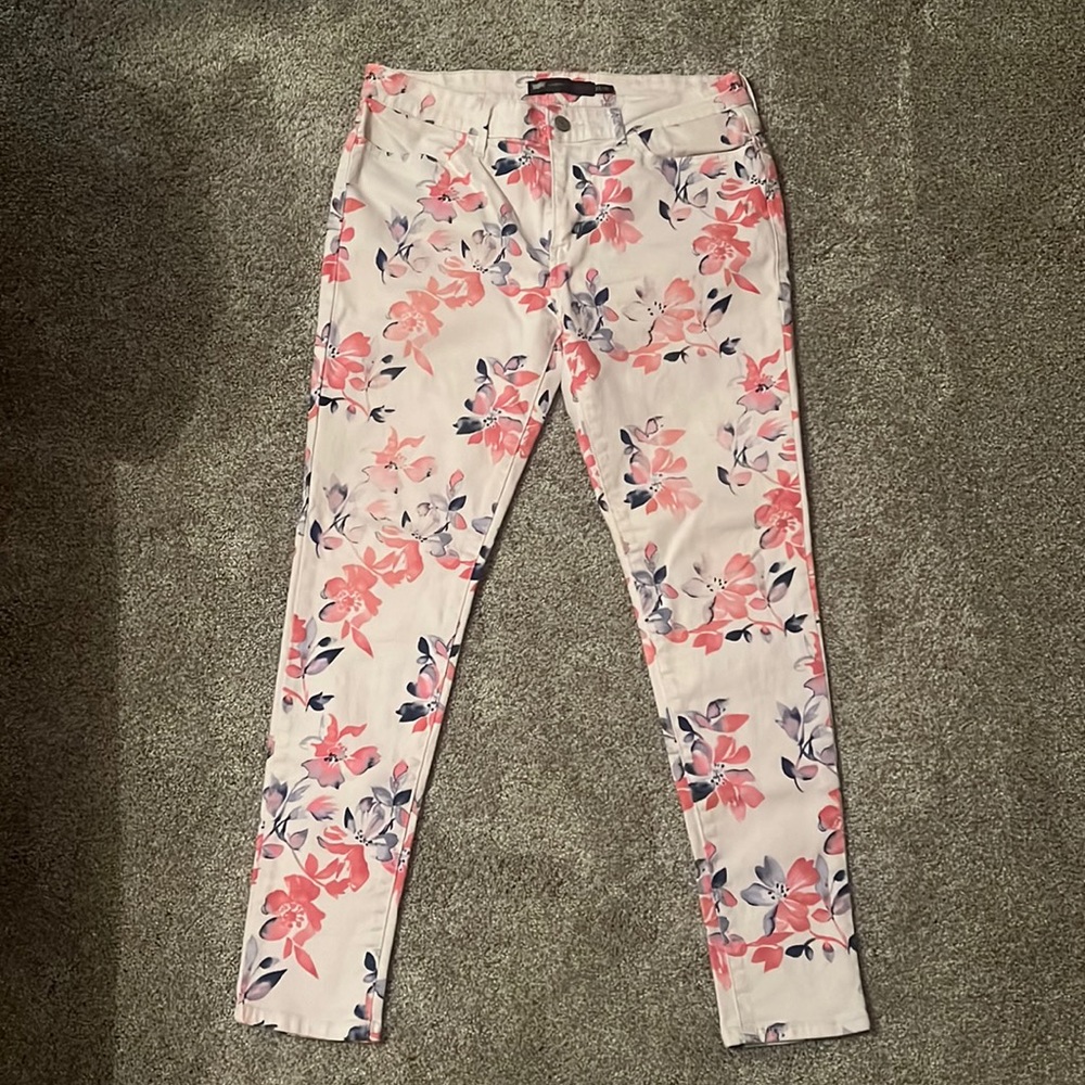 Levi’s Floral Denim Stretch Skinny Ankle Jeans New